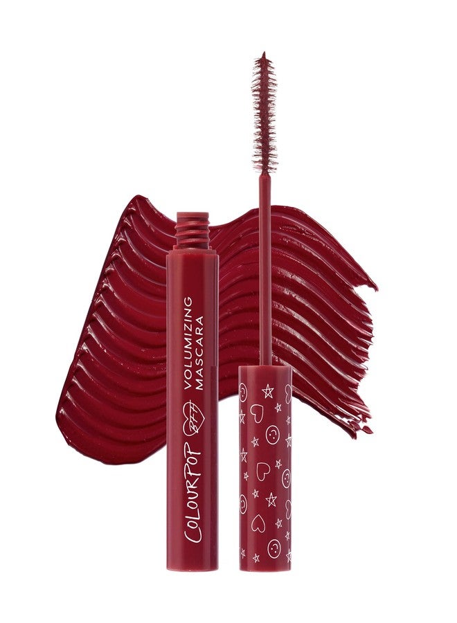 كالر بوب ماسكارا ColourPop BFF - ماسكارا لتكثيف ورفع وتطويل الرموش - ماسكارا بلون عنابي قابلة للتكثيف مع فرشاة من ألياف النايلون الملتوية - مكياج عيون خالٍ من القسوة - لون Wine O' Clock (0.24 أونصة سائلة) - Image 1